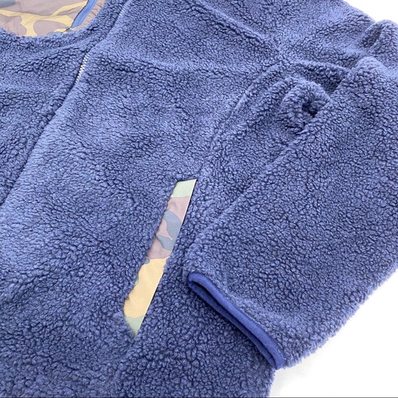 Polo Ralph Lauren Sherpa Fleece Navy Zip Up Jacket - Picture 3 of 15